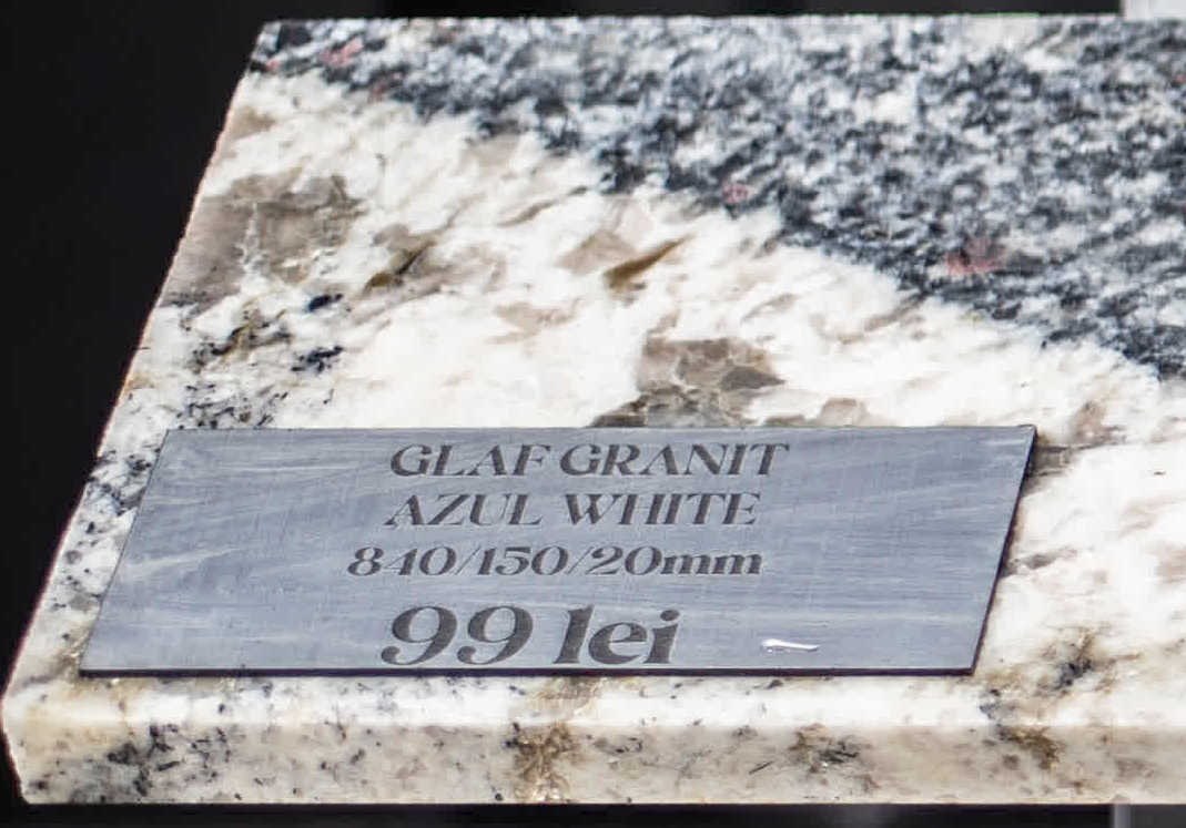 Etichetă Glaf Azul White – 840×150×20 mm – 99 Lei