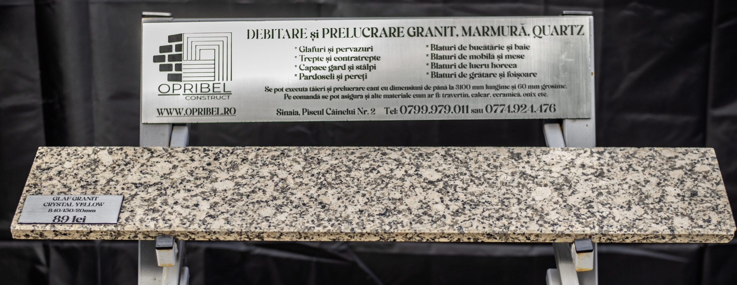 Glaf Crystal Yellow pe stand OPRIBEL